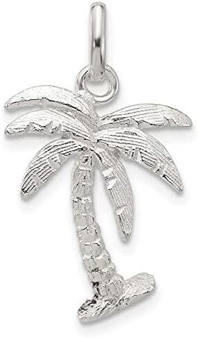 Saris and Things 925 Sterling Silver Palm Tree Charm Pendant in Kuwait