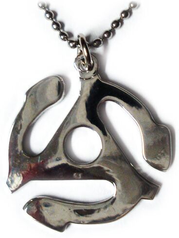 45 RPM Vinyl Record Adapter Spindle Replica Pendant Necklace in Saudi Arabia