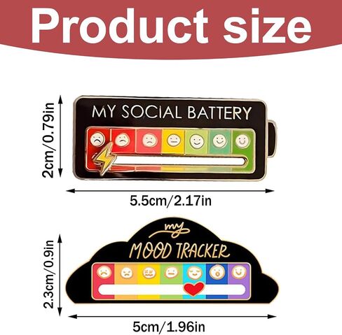 8 Pack Social Battery Slider Pin, My Social Battery Slider Pin, Functional Aesthetic Brooch for Personalizing Backpacks, Jackets, Bags, or Any Fabric Surface with a Sense of Humor! in Saudi Arabia