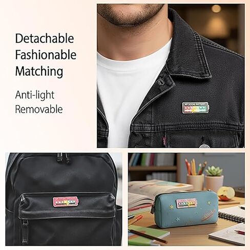 8 Pack Social Battery Slider Pin, My Social Battery Slider Pin, Functional Aesthetic Brooch for Personalizing Backpacks, Jackets, Bags, or Any Fabric Surface with a Sense of Humor! in Saudi Arabia