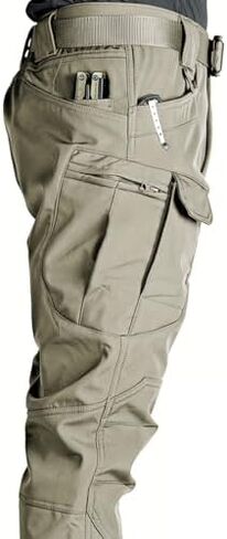 Men's Tactical Cargo Pants, Multi-Pocket Casual Outdoor Trousers, Soft Stretch Breathable in Kuwait