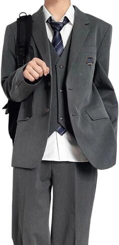 Japanese Uniform Blazer Lapel Collar Blazer Two Button Blazers Spring Autumn Jacket for Men in Saudi Arabia