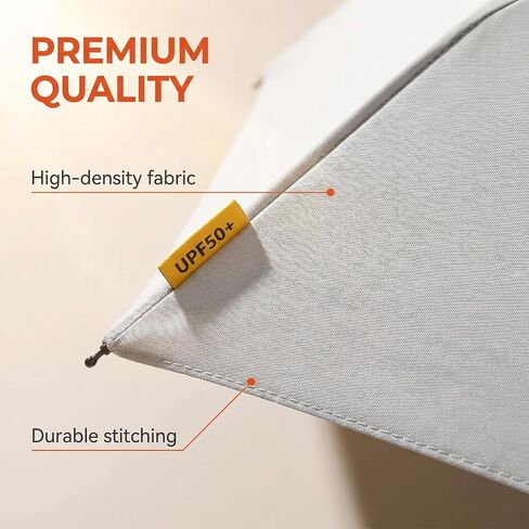Mini Compact Folding Travel Umbrella with Carabiner Ring Handle, Fiberglass Ribs, UV Protection, UPF 50+ UV Sun Rain Protection, Lightweight Small, Handbag in Kuwait