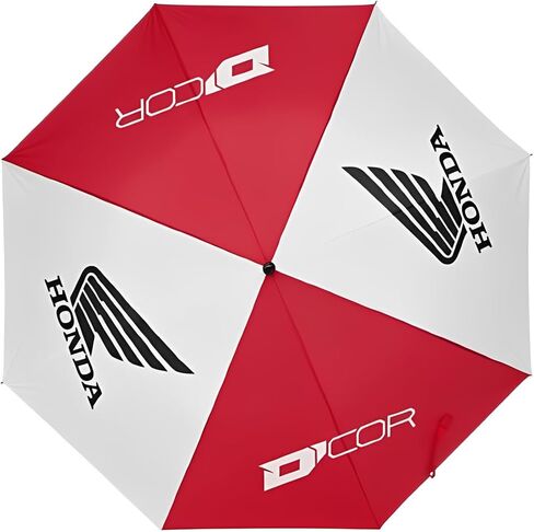 D’cor Visuals Racing Umbrella – Red, Black, White Design, Large Outdoor Umbrella for Sun & Rain, Compatible with Honda in Kuwait