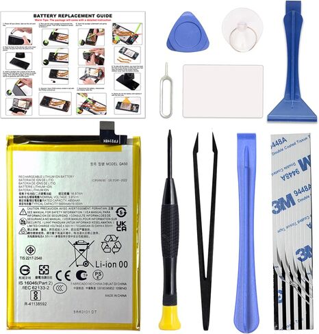 الاندماج الأخضر فقط لـ Moto G 5G 2021 & Moto One 5G Ace Pratch Elimation ، MK50 Battery Formoto G 5G 2021 & Moto One 5G Ace ، مع مجموعة أدوات الإصلاح in Kuwait
