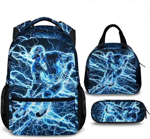 Shark Backpack for Kids Boys - 17 Inch Backpacks for Kindergarten Preschool Primary - Set of 3 Cool Durable Lighting Bookbag in Saudi Arabia