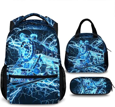Shark Backpack for Kids Boys - 17 Inch Backpacks for Kindergarten Preschool Primary - Set of 3 Cool Durable Lighting Bookbag in Saudi Arabia