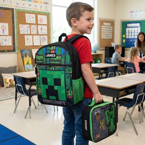 DIBSIES Personalized Backpack and Lunch Box Combo created using Minecraft Backpack and Lunch Box in Saudi Arabia