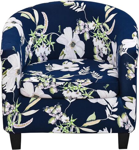 Club Chair Slipcover 2 Piece, Stretch Barrel Tub Chair Covers for Armchair, Soft Removable Chair Slipcovers Furniture Protector, Solid Armchair Chair Covers for Living Room in Saudi Arabia