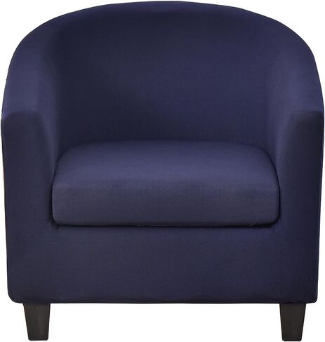 Club Chair Slipcover 2 Piece, Stretch Barrel Tub Chair Covers for Armchair, Soft Removable Chair Slipcovers Furniture Protector, Solid Armchair Chair Covers for Living Room in Saudi Arabia