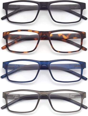 Reading Glasses for Men Women, Spring Hinge Readers Glasses, Blue Light Blocking Lens Eyeglasses SR20523 in Kuwait