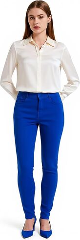 Women Dress Pants Slim Fit Stretch Comfy Business Casual Work Pants Skinny Leg with Pocket 30 Blue 39 S in Saudi Arabia