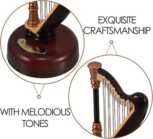 Mobestech Unique Design Harp Music Box Toy Harp Music Box for Boys and Girls for Birthday Wedding Graduation in Kuwait