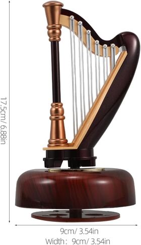 Mobestech Unique Design Harp Music Box Toy Harp Music Box for Boys and Girls for Birthday Wedding Graduation in Kuwait