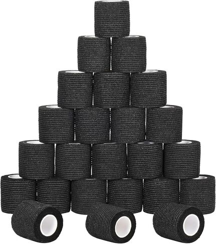 12Pcs 2"x 5 Yards Self Adhesive Bandage Wrap Elastic Bandage Wrap Self Adherent Cohesive Wrap Bandages for Wrist Ankle Vet Tape for Dogs Athletic Swelling Sprains Tape Grip Cover (Red) in Saudi Arabia