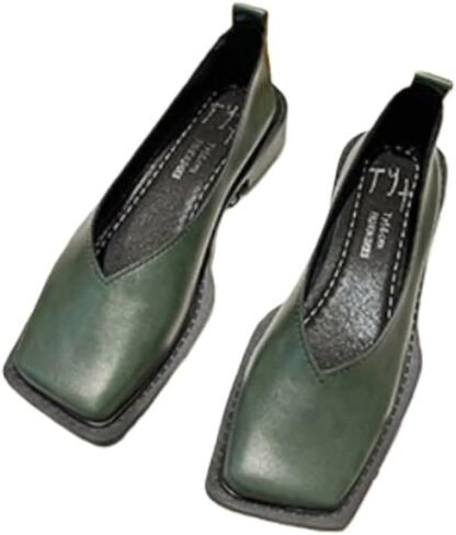 Women's Square-Toe Slip-on Casual Shoes - one-Piece Design, Lightweight and Comfortable, Fashionable and Versatile. in Saudi Arabia