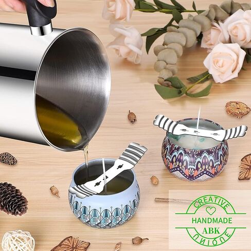 24-Piece Metal Candle Wick Holder Set, Stainless Steel Wick Centering Devices for Candle Making, 4.1" Long, Fits Most Containers, Silver in Kuwait