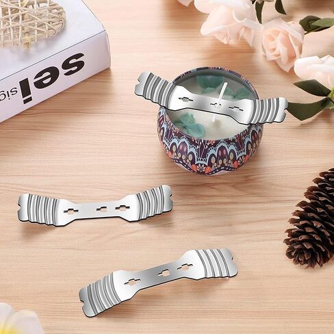 24-Piece Metal Candle Wick Holder Set, Stainless Steel Wick Centering Devices for Candle Making, 4.1" Long, Fits Most Containers, Silver in Kuwait