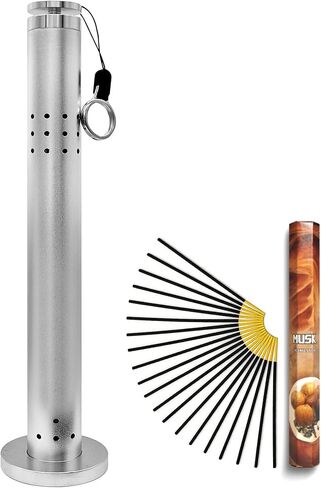 Aluminum Alloy Incense Holder for Sticks, Hanging Incense Burner Holder with Ash Catcher & Hook, Outdoor Incense Stick Holder, with 20 Incense Sticks, for Home, Outdoor, Camping, Meditation, Yoga, Spa in Saudi Arabia