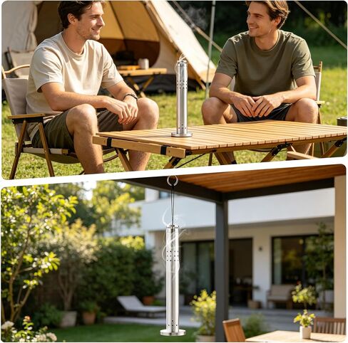 Aluminum Alloy Incense Holder for Sticks, Hanging Incense Burner Holder with Ash Catcher & Hook, Outdoor Incense Stick Holder, with 20 Incense Sticks, for Home, Outdoor, Camping, Meditation, Yoga, Spa in Saudi Arabia