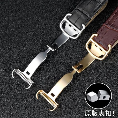 Watch Strap For Cartier Tank Genuine Leather Watch Band Men's Claire Leather Belt London Solo Mechanical Watch Accessories 25mm in Saudi Arabia