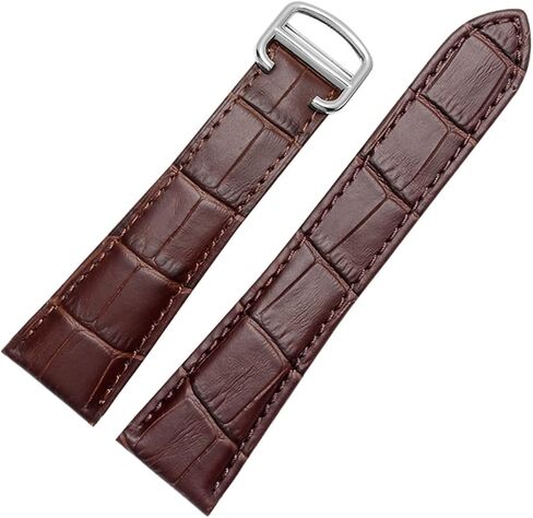 Watch Strap For Cartier Tank Genuine Leather Watch Band Men's Claire Leather Belt London Solo Mechanical Watch Accessories 25mm in Saudi Arabia