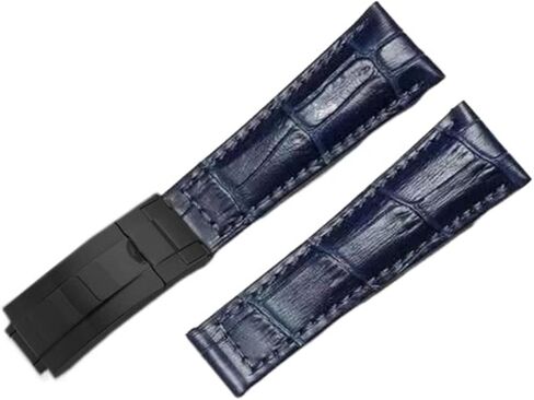 Genuine Leather Strap for Rolex Water Ghost Daytona Yacht Logtype Green Leather Bracelet 20mm Butterfly Buckle Watch Band (Color : Yellow, Size : 20mm) in Saudi Arabia