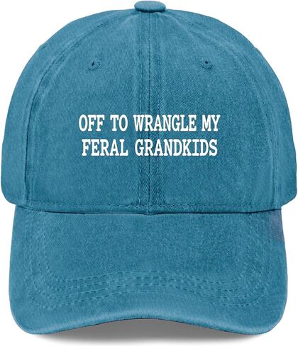 قبعة Off to Wrangle My Feral Grandkids للأزياء النسائية المغسولة in Saudi Arabia