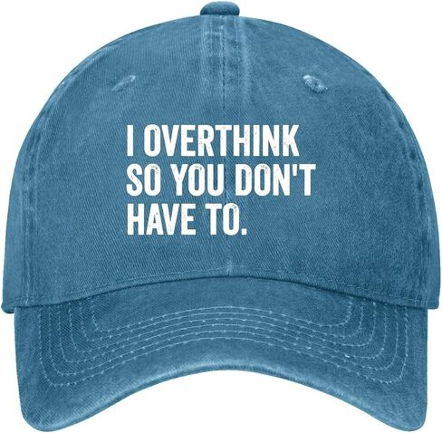 I Overthink So You Don’t Have to Hat for Womens Trendy Washed Distressed in Kuwait