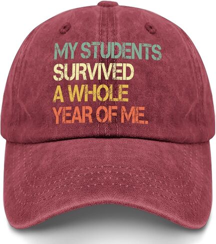 My Students Survived A Whole Year of Me Hat for Women Low Profile Washed in Kuwait