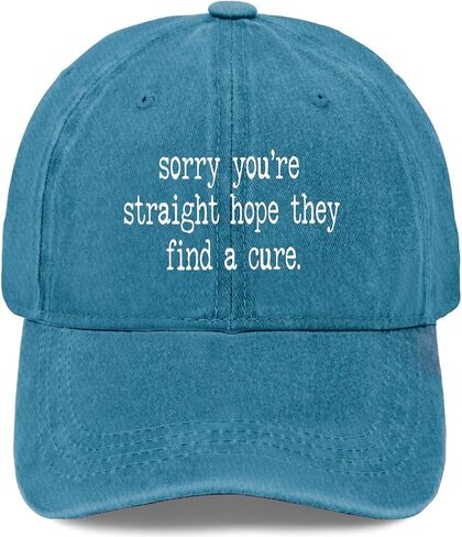 Sorry You're Straight Hope They Find A Cures Hat for Women Soft Washed in Kuwait