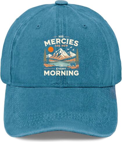 His Mercies are New Every Morning Hat for Womens Aesthetic Washed Distressed in Kuwait