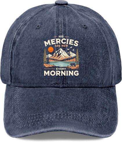 His Mercies are New Every Morning Hat for Womens Aesthetic Washed Distressed in Kuwait