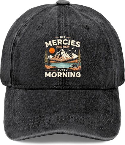 His Mercies are New Every Morning Hat for Womens Aesthetic Washed Distressed in Kuwait