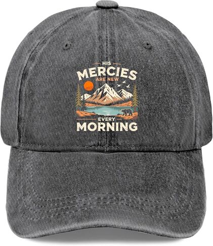 His Mercies are New Every Morning Hat for Womens Aesthetic Washed Distressed in Kuwait