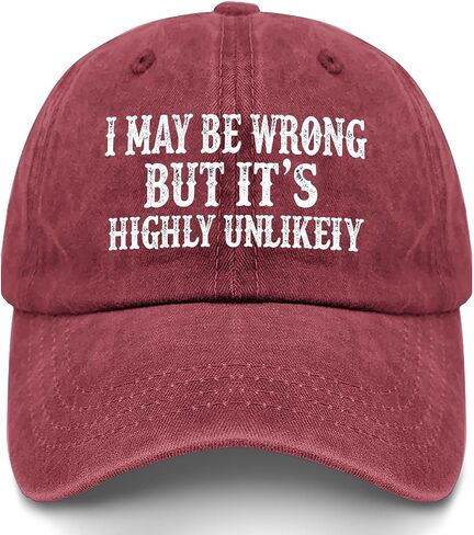 I May Be Wrong but It's Highly Unlikely Hat for Men Soft Washed Distressed in Kuwait