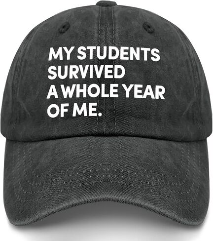 My Students Survived A Whole Year of Me Hats for Womens Funny Washed Distressed in Kuwait