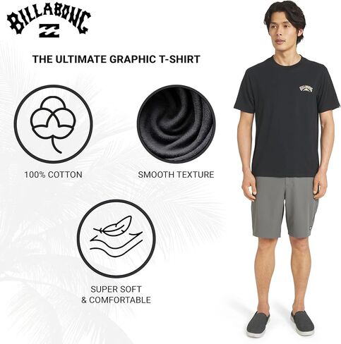 Billabong Men's Regular Fit Premium Soft Cotton Tee Short Sleeve T-Shirt in Kuwait