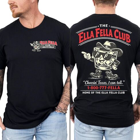 Ella Fella Club T-Shirt, Ellas Fellas Club Shirt, Country Music Fan Tee, Member Since 2023 Shirt, Vintage Western T-Shirt, Concert Outfit, Cowboy Aesthetic Shirt Multicolor in Kuwait
