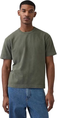 Gap Men's Heavyweight Relaxed Cropped Tee in Kuwait