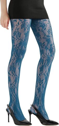 Women's Floral Lace Tights Patterned Fishnet Tights Y2k See Through Stockings Leggings Pantyhose in Saudi Arabia