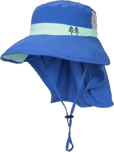 Kids Boys Sun hat with Neck Flap - Wide Brim Sun Protection Bucket Hat Summer Beach Hats for Girls Boys Age for 5-10 in Kuwait
