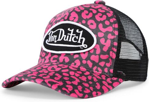 Von Dutch Kids Velvet Trucker Hat | Adjustable Mesh Snapback with Logo Patch & Soft Velvet Front in Saudi Arabia