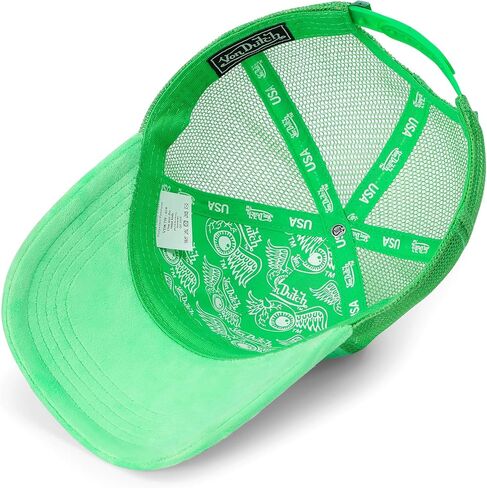 Von Dutch Kids Velvet Trucker Hat | Adjustable Mesh Snapback with Logo Patch & Soft Velvet Front in Kuwait