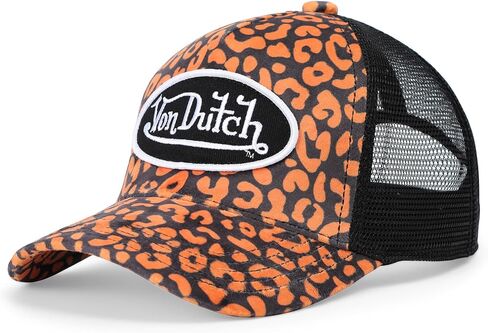 Von Dutch Kids Velvet Trucker Hat | Adjustable Mesh Snapback with Logo Patch & Soft Velvet Front in Kuwait