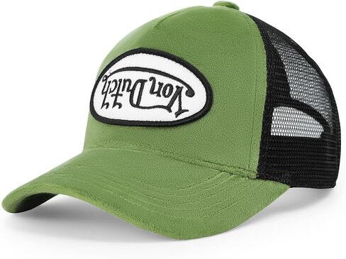 Von Dutch Kids Velvet Trucker Hat | Adjustable Mesh Snapback with Logo Patch & Soft Velvet Front in Kuwait