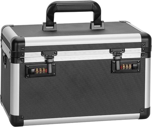 Medicine Storage Box with Code, Empty First Aid Box with Size 10 * 6 * 6.7", Safe Medication Storage Organizer for Home, Outdoor, Dorm- Silver in Saudi Arabia