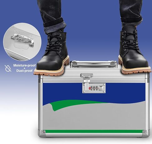 Medicine Storage Box with Code, Empty First Aid Box with Size 10 * 6 * 6.7", Safe Medication Storage Organizer for Home, Outdoor, Dorm- Silver in Saudi Arabia