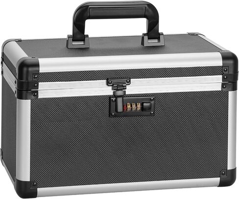 Medicine Storage Box with Code, Empty First Aid Box with Size 10 * 6 * 6.7", Safe Medication Storage Organizer for Home, Outdoor, Dorm- Silver in Saudi Arabia