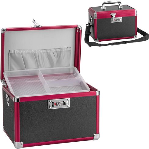 Medicine Storage Box with Code, Empty First Aid Box with Size 10 * 6 * 6.7", Safe Medication Storage Organizer for Home, Outdoor, Dorm- Silver in Saudi Arabia